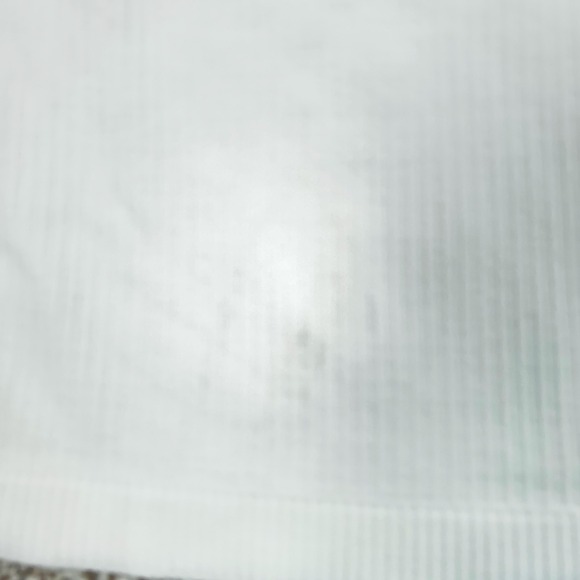 Lululemon Tank Top Womens 12 B/C White Ribbed Racerback Ebb To Street Bra Gym - Picture 2 of 8